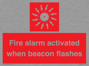 Fire alarm activated when beacon flashes